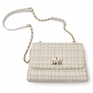 Badgley Mischka Pearl Chain Bag – O/S White Gold READ